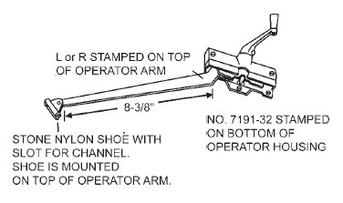 STB Casement Window Operator, Right Hand, Stone, 8-3/8" Arm