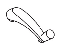 STB Window Operator Handle, Crank Type, Stone, 3/8" Spline Size