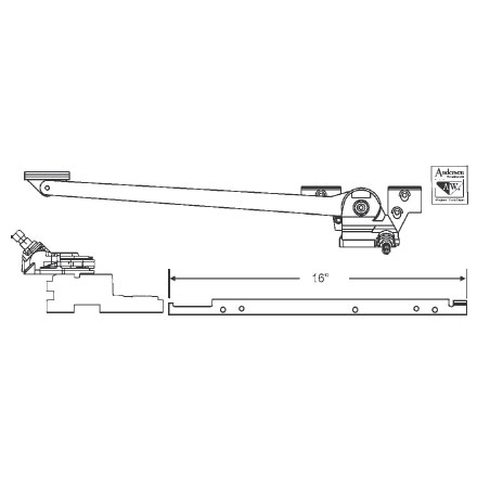 STB Enhanced Casement Window Operator, Left Hand, Sill Mount | SPECIAL ORDER