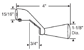 STB Window Operator Handle, Crank Type, Stone, 3/8" Spline Size