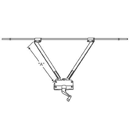 STB Sill Mounted Awning Window Operator, Stone, 11" Arm
