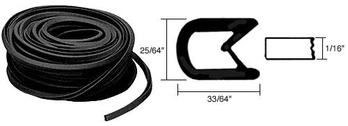 CRL QuickEdge Standard Double Lip QuickEdge Trim Grips Edges From .032 in to .125 in - 100 Feet