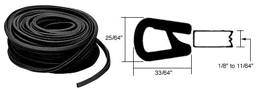 CRL QuickEdge Pinch Top Single Lip Trim Grips Edges From .060 in to .170 in - 100 Feet