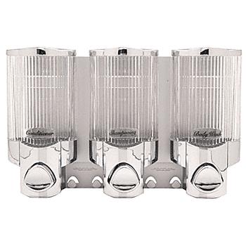 Chrome Wall Mounted Triple Dispenser