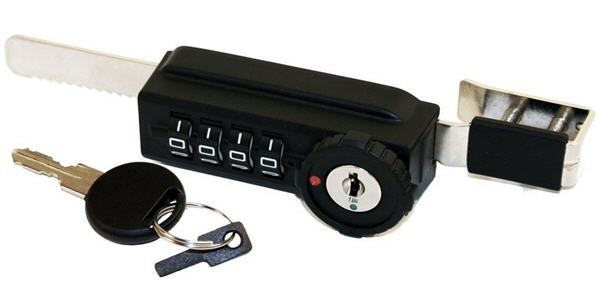 Combi-Ratchet 4-Dial Black Sliding Door Combination Lock