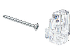 CRL 1/4" Standard Plastic Mirror Clip - Package (6 clips with Screws)