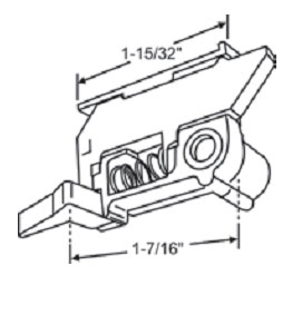 STB Tilt Latch, Black, with Stop - Package