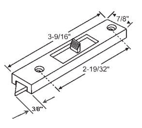 STB Tilt Window Latch, Left Hand, White, 2-19/32" Screw Holes