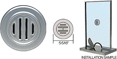 CRL Satin Anodized Finish Aluminum No-Draft Speak-Thru