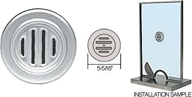 CRL Bright Anodized Finish Aluminum No-Draft Speak-Thru