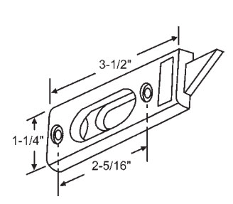 STB Tilt Window Latch, Black, 2-5/16" Screw Holes