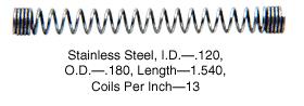 CRL 1.54" Long Slide Bolt Spring - Bulk 100 Pack