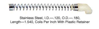 CRL 1.54" Long Slide Bolt Spring with Plastic Retainer - Bulk 100 Pack