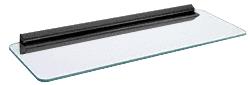 CRL 8" X 24" KV Glass Shelf Kits with Black Bracket