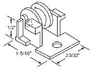STB Window Roller Assembly, Steel Wheel, 1/2" Diameter - Package
