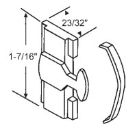 STB Sliding Patio Screen Door Latch and Handle Set, 1-7/16" Height