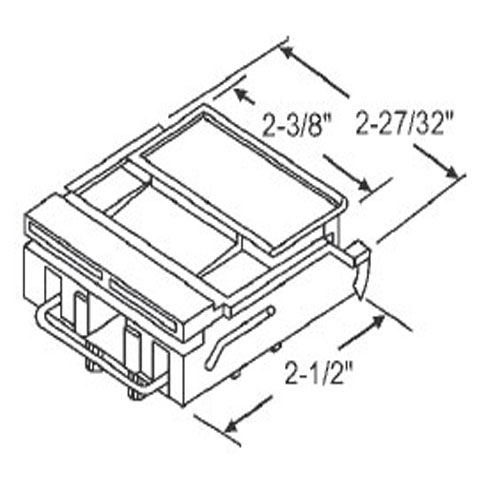 STB Sliding Window Latch and Pull, Driftwood