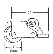 STB Sliding Screen Door Roller Assembly, Steel Wheel, 1" Diameter, Left Hand