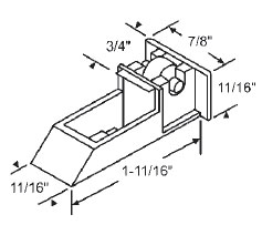 STB Window Roller Assembly, Steel Wheel, 1/2" Diameter - Package