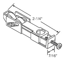 STB Window Roller Assembly, Nylon Wheel, 13/32" Diameter - Package