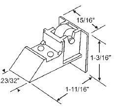 STB Window Roller Assembly, Steel Wheel, 15/32" Diameter - Package
