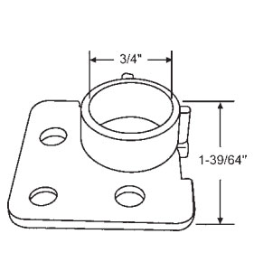 STB Plastic Miami Torque Bar Bearing 1-39/64" Tall