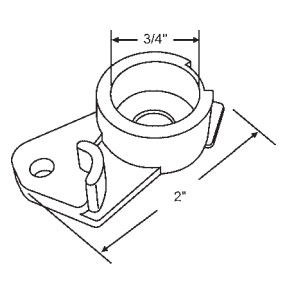 STB Plastic Stanley Torque Bar Bearing 2" Tall - Pair