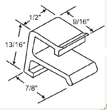 STB Sliding Window Screen Clip for Belknap, Bottom