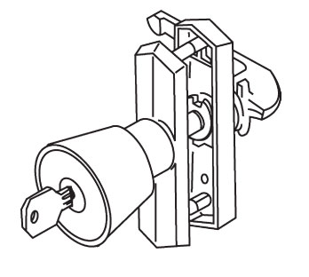STB Screen and Storm Door Latch, Tulip Style, Key-in-Knob, Aluminum Finish, 3" Screw Holes