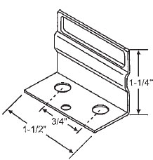 STB Hung and Sliding Keepers, Face Mounted, Aluminum, 3/4" Screw Holes