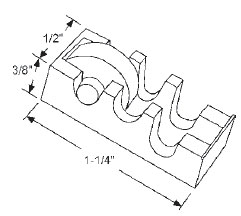 STB Window Roller Assembly, Steel Wheel, 1/2" Diameter - Package