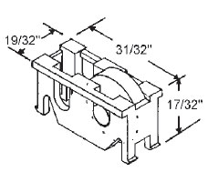 STB Window Roller Assembly, Steel Wheel, 17/32" Diameter - Package