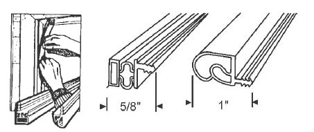 STB Weatherstrip, Magnetic, Beige - Pack of 6 Sets | SPECIAL ORDER