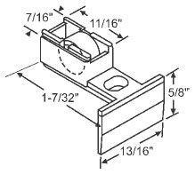 STB Window Roller Assembly, Steel Wheel, 13/32" Diameter - Package
