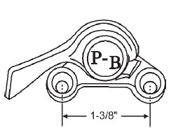 STB Sweep Lock, Bronze Casting, White Bronze, 1-3/8" Screw Holes