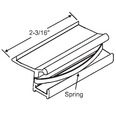 STB Sliding Window Latch and Pull, Extruded Aluminum, with Spring, Almond, 2-3/16"