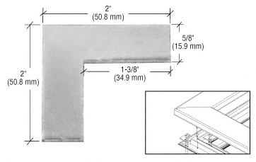 CRL 90 Degree Corner Bracket for Aluminum Rails