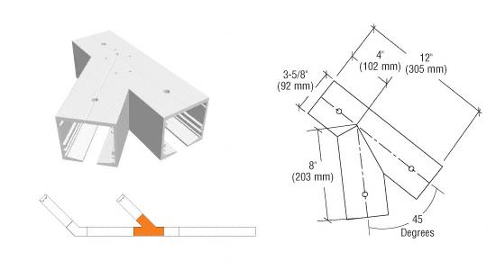 CRL SPS Standard Self-Guiding 135 Degree Right Hand Intersection-Mill Aluminum