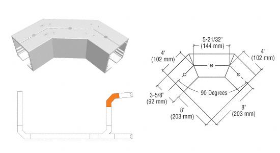 CRL SPS Standard Self-Guiding 95 Degree Corner-Mill Aluminum