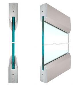 CRL SPS Style 91 - 4" Tapered Rails Top and Bottom for 1/2" Glass-Clear Anodized