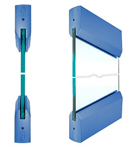 CRL SPS Style 91 - 4" Tapered Rails Top and Bottom for 1/2" Glass-Custom Painted