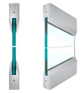 CRL SPS Style 94 - 4" Tapered Rails Top and Bottom for 3/4" Glass-Brushed Stainless