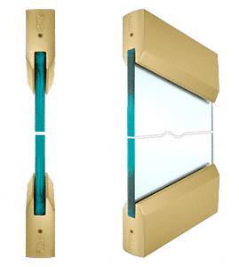 CRL SPS Style 94 - 4" Tapered Rails Top and Bottom for 3/4" Glass-Polished Brass