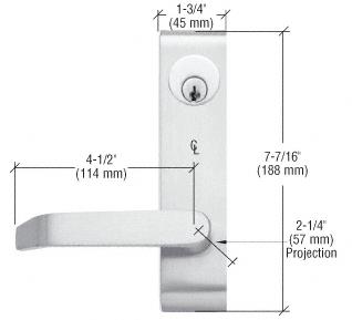 Jackson Aluminum Finish Locking Flat Lever Outside Trim