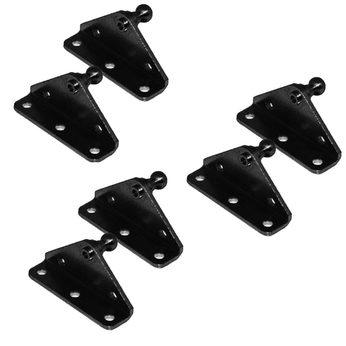 10MM Ball Stud Bracket for Gas Spring/Prop/Strut, Black (Pack of 6)