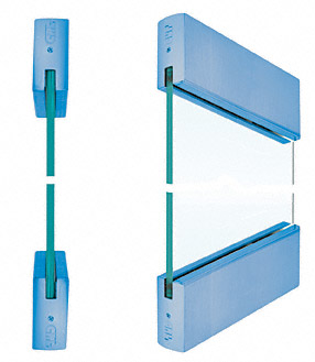 CRL Custom Painted SPS Style 96 - 4" Square Rails Top and Bottom for 3/4" Glass