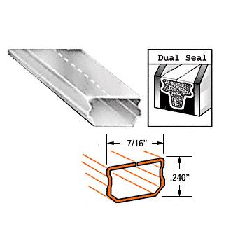 CRL Clear Anodized Low Profile 7/16" Wide Dual Seal Insulating Glass Spacer - Qty 20 - 12 ft long each