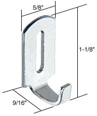 CRL 5/8" Wide Sliding Screen Door Latch Strike with 9/16" Grip