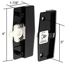 CRL Sliding Screen Door Latch and Pull; 3" Screw Holes for Columbia 1" Thick Doors