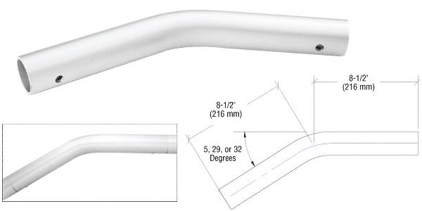 CRL ACRS Satin Anodized Obtuse 29 Degrees Tangent Bend